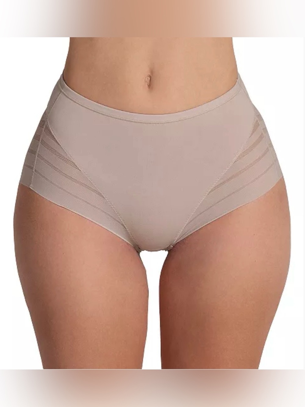 Leonisa Lace Stripe Undetectable Classic Shaper Panty Beige Medium NWT IN PKG